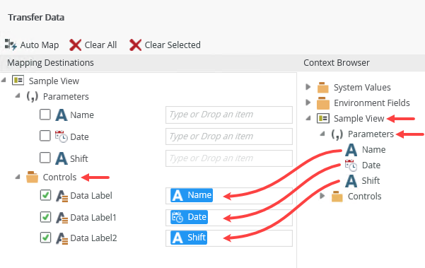 Map Parameters to Controls