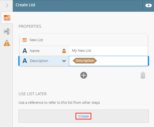 Create List Step