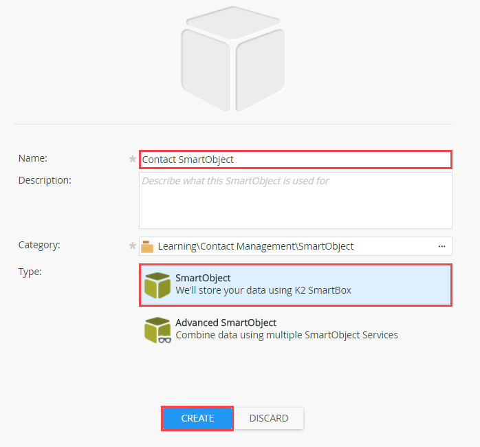 Create the Contacts SmartObject