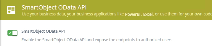 Enable SmartObject OData API