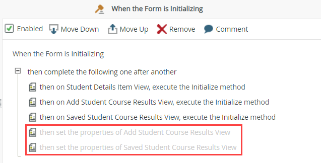 Disable Rule Actions