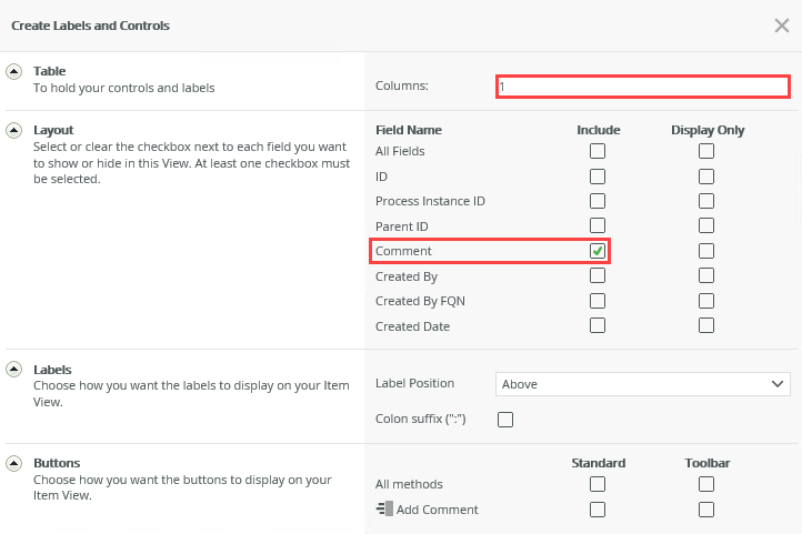 Change Columns Select File