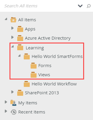 Hello World SmartForm Categories