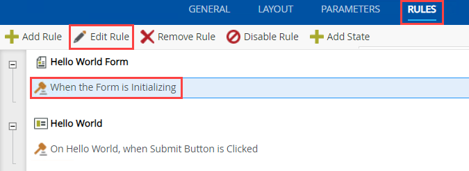 Edit a Form Rule