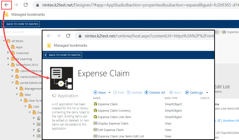 Return to K2 Application Elements Page