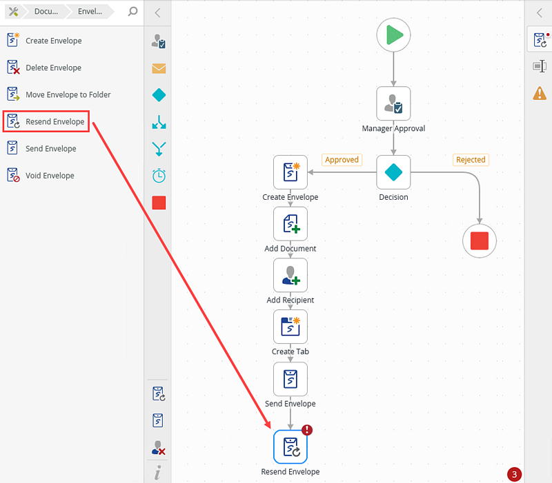 DocuSign Resend Envelope Step