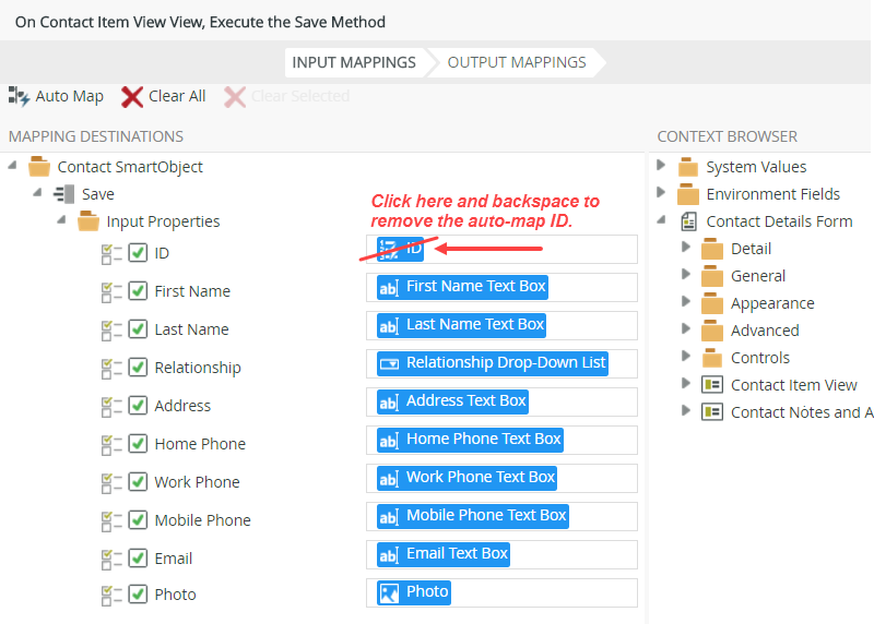 Auto-Map Input Properties