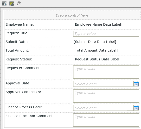 Completed Expense Claim Header View