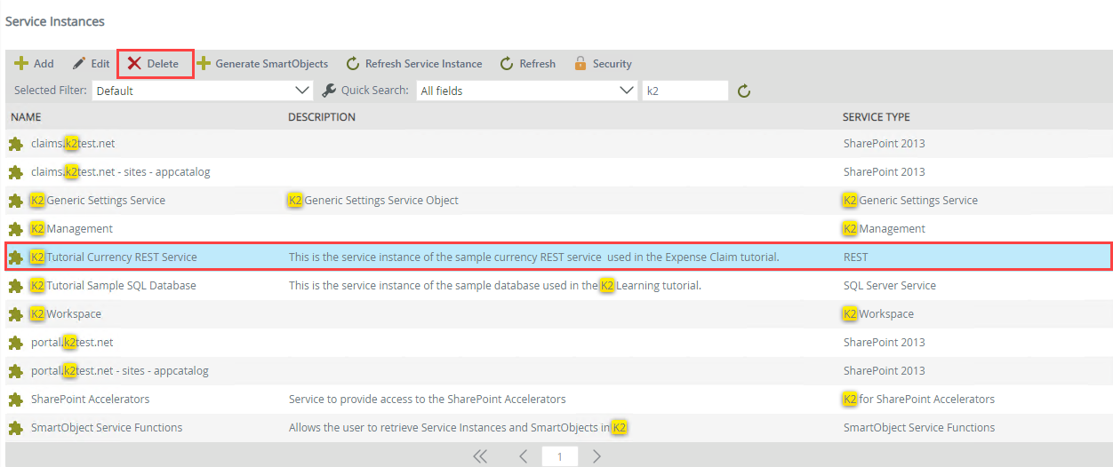 Delete Service Instance
