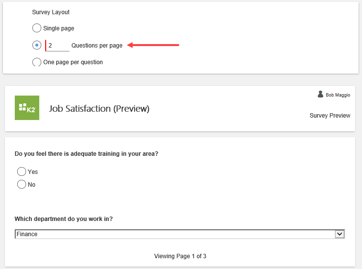 Survey Layout