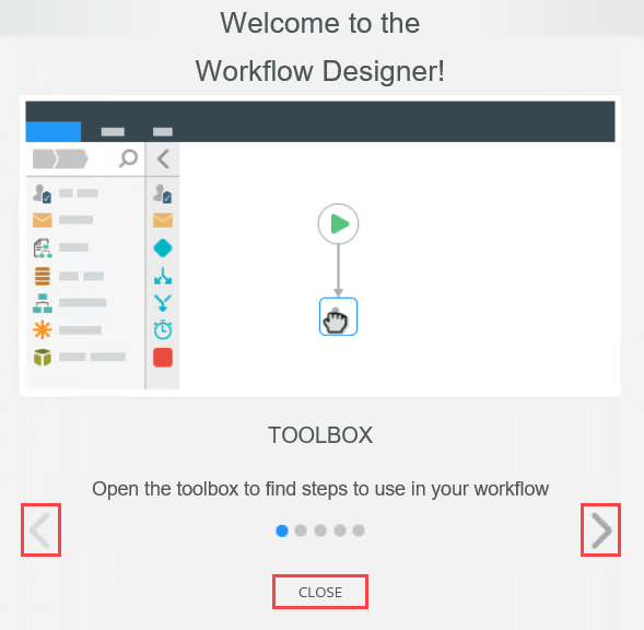 Workflow Welcome Screen