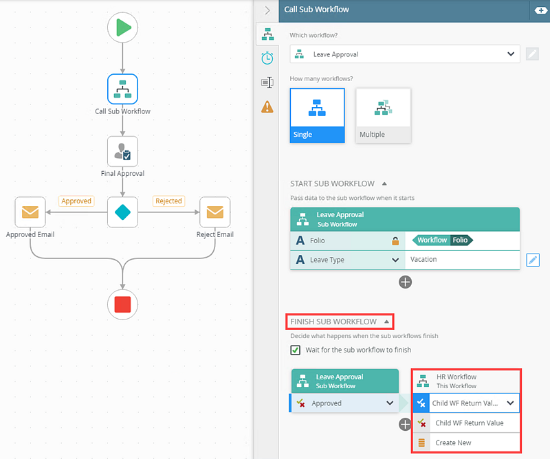 Workflow Sub Workflow Call Sub Workflow Step