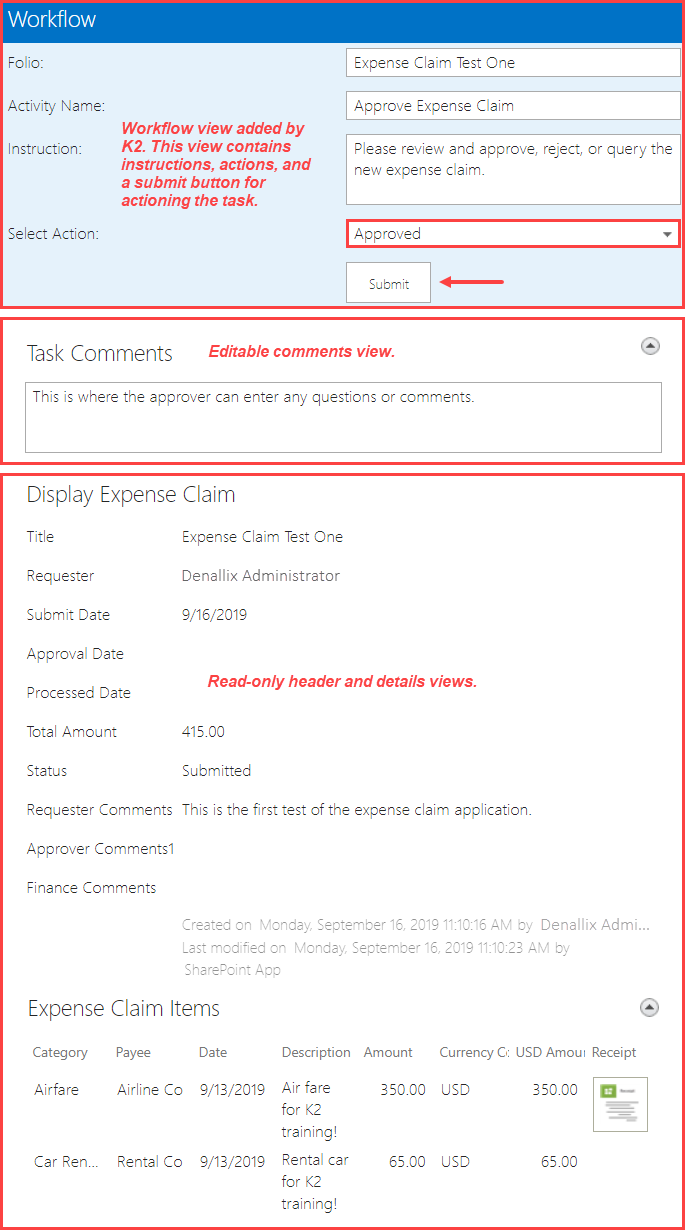 Workflow Task View