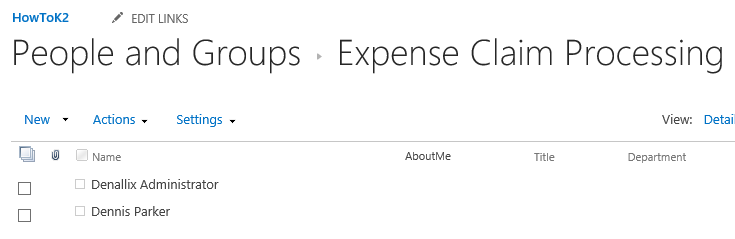 Expense Claim Processing Group