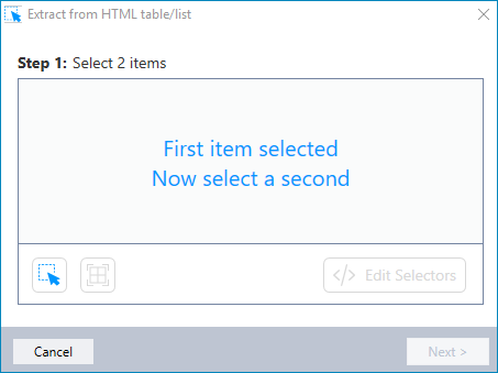Extract from HTML Table/List