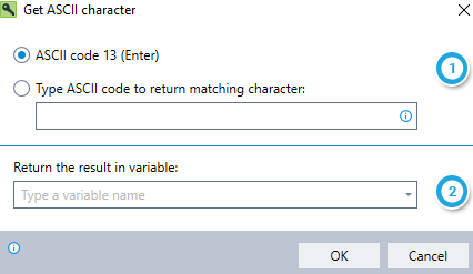 Get ASCII Character image.