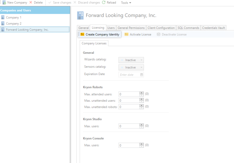 Creating a Company Key
