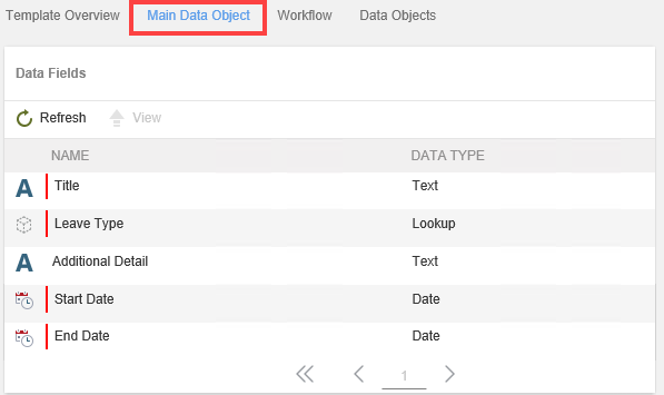 Default Data Fields