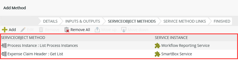 Two ServiceObject Methods