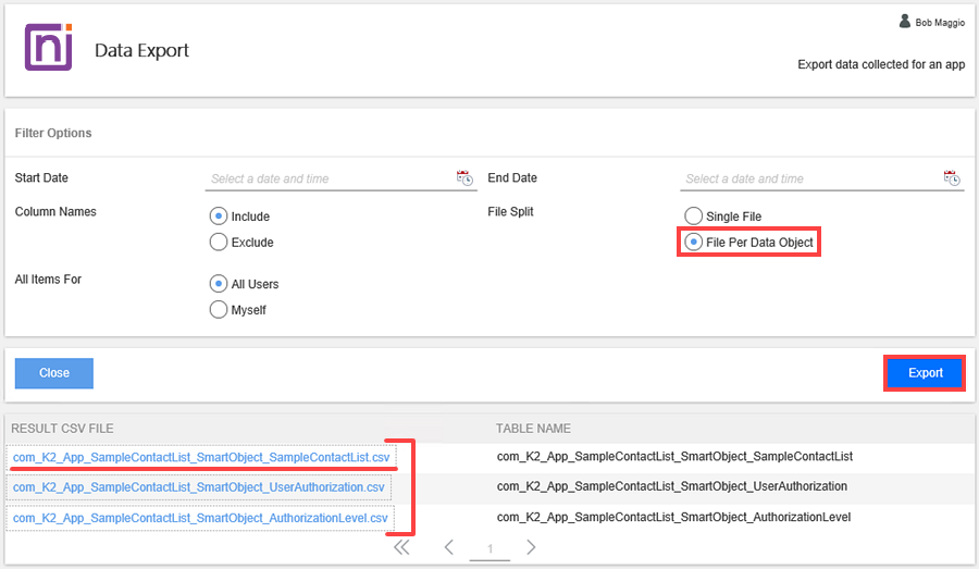 File Per Data Object Reports