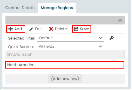Add Regions