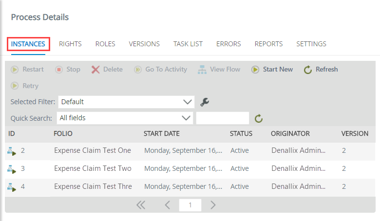 Workflow Instances