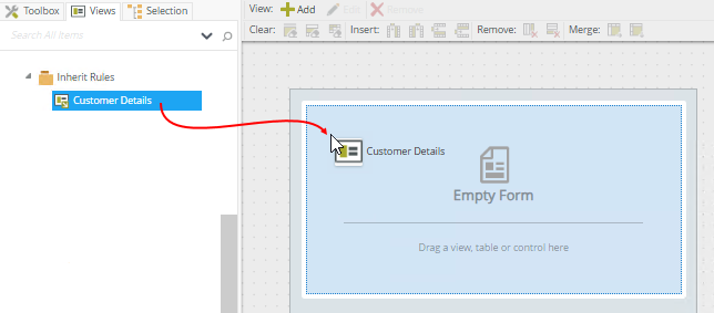 Add View to Form
