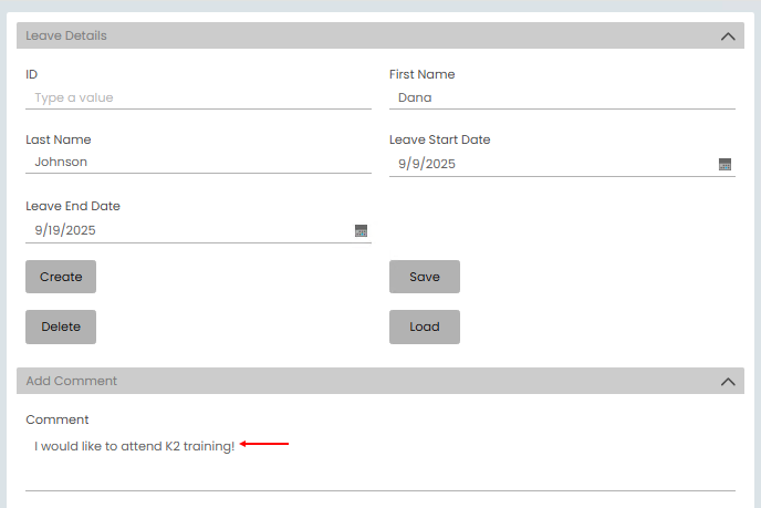 Submit Test Form
