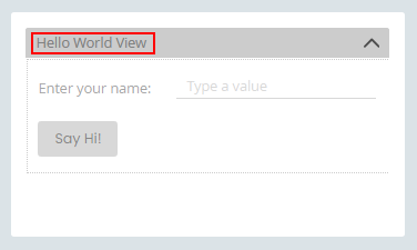 Change View Title