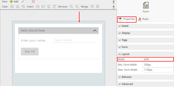 Setting Form Width