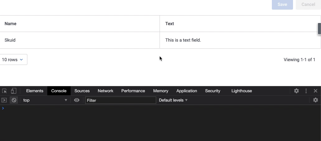 Basic element-based field renderer