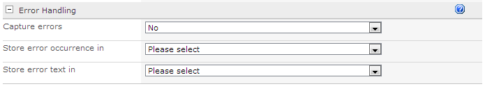 ErrorHandlingConfig control